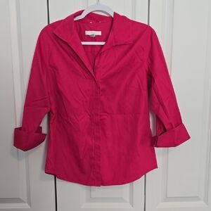 Chico's Fuchsia Button-Down Shirt